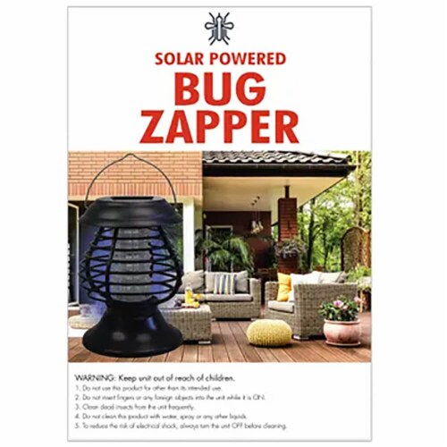 Kole Imports LIGHTZAPPER Solar-Powered Light & Insect Zapper Perspective: top