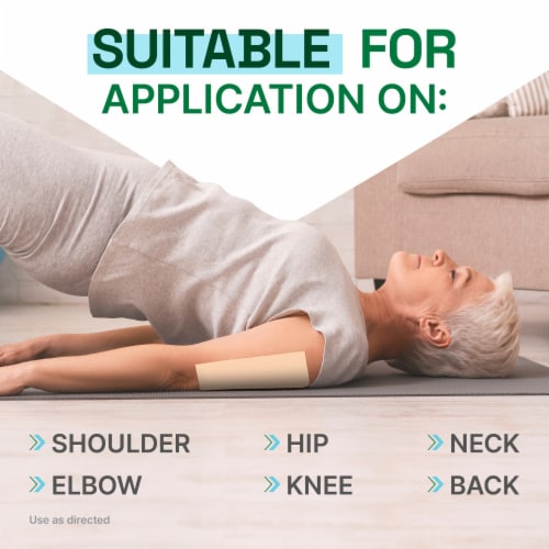 Biofreeze UltraFlex Lidocaine Back Knee Muscle Joint and Arthritis Pain Relief Patches Perspective: top
