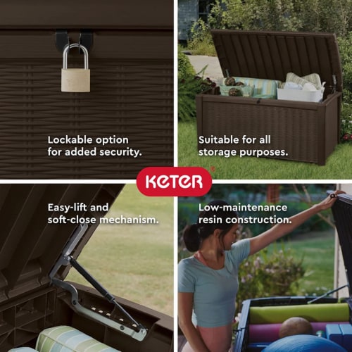 Keter resin storage bench cheap