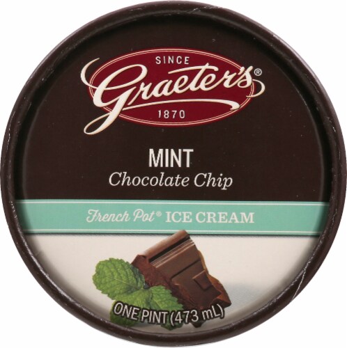 Graeter's® Mint Chocolate Chip Ice Cream Pint Perspective: top