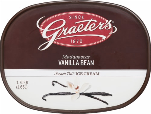 Graeter's Madagascar Vanilla Bean Ice Cream Tub Perspective: top