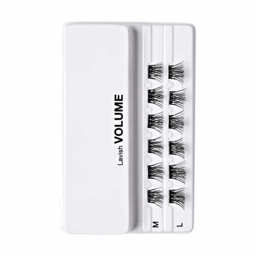 KISS imPRESS Lash Clusters, imPRESS Falsies, Lavish Volume, 12mm-14mm, 12 Clusters Perspective: top