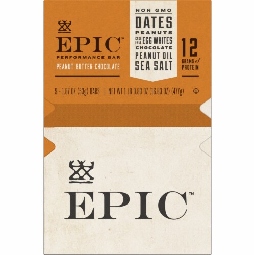 EPIC® Peanut Butter Chocolate Performance Bars 9 Count, 16.83 oz