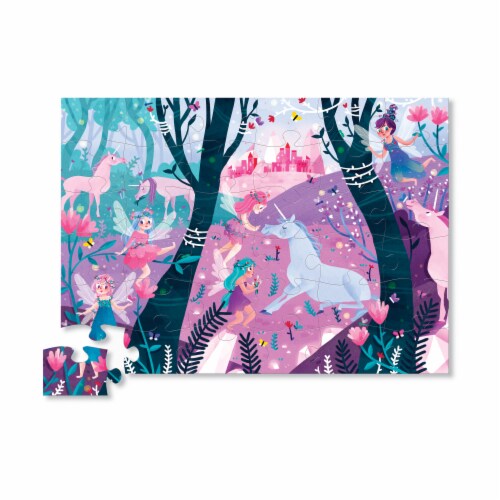 Crocodile Creek® Unicorn Forest Floor Puzzle Perspective: top