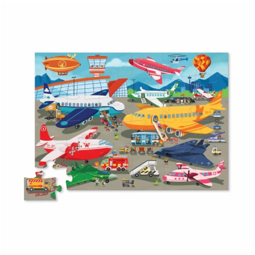 Crocodile Creek® Busy Airport Floor Puzzle Perspective: top