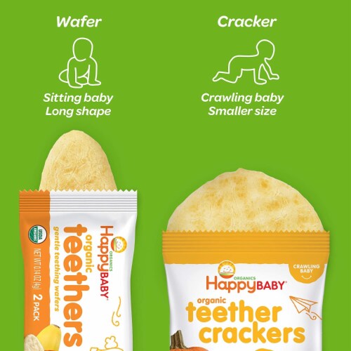 Happy Baby Wafers Banana & Sweet Potato Organic Perspective: top
