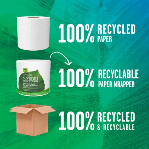 Seventh Generation 2-ply 100% Recycled Paper White Toilet Paper Perspective: top
