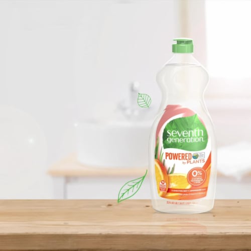 Seventh Generation Clementine Zest & Lemongrass Dish Liquid Soap Perspective: top