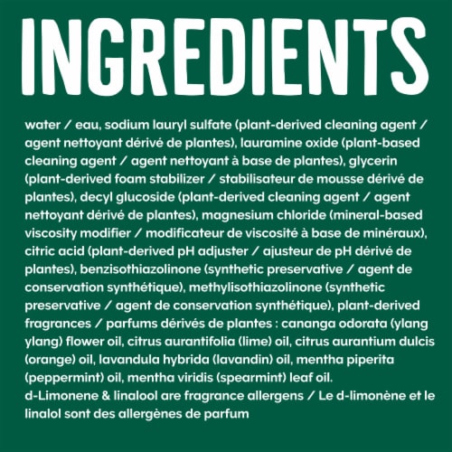 Seventh Generation Lavender Flower & Mint Dish Liquid Soap Perspective: top