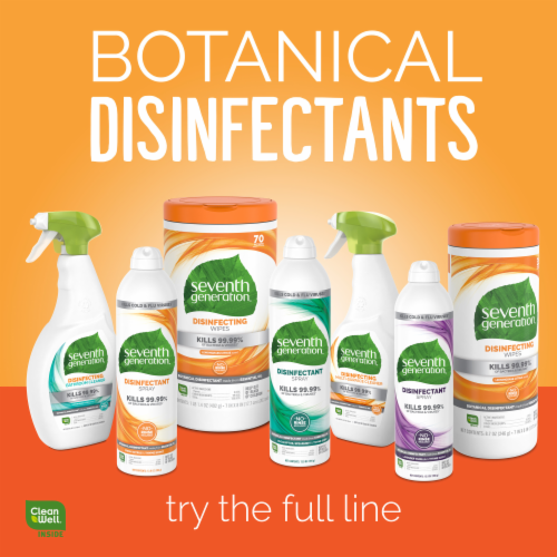 Seventh Generation Fresh Citrus and Thyme Disinfecting Spray Perspective: top