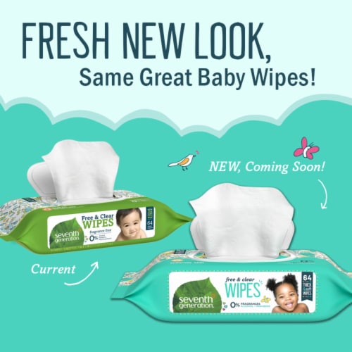 Seventh Generation Sensitive Protection Baby Wipes Perspective: top