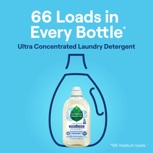Seventh Generation Easydose Free and Clear Laundry Detergent Perspective: top