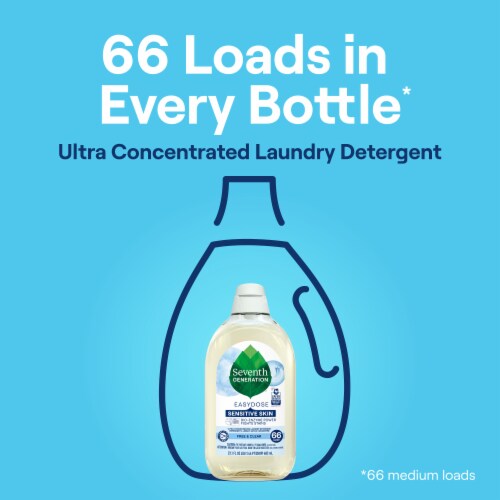 Seventh Generation Easydose Free and Clear Laundry Detergent Perspective: top