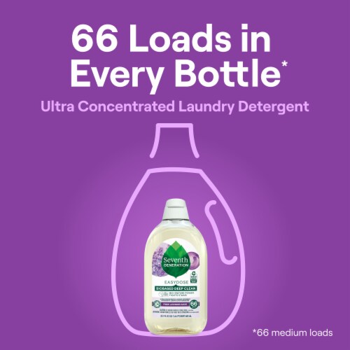 Seventh Generation EasyDose Fresh Lavender Laundry Detergent Perspective: top