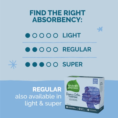 Seventh Generation Regular Absorbency Tampons Perspective: top