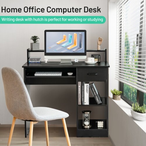 Desk with open storage discount