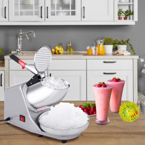 Costway Electric Ice Crusher Shaver Machine Snow Cone Maker Shaved Ice 143 lbs Perspective: top
