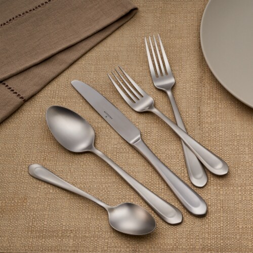 Hampton Forge Bristol Satin Cutlery Set for 12 Perspective: top