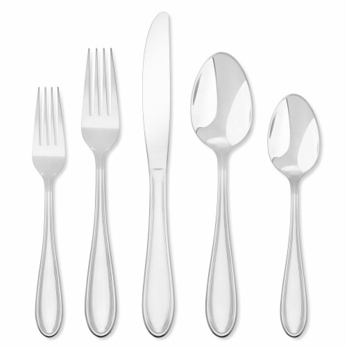Hampton Forge Lincoln Flatware Set - Silver Perspective: top