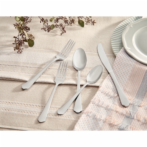 Hampton Forge Victoria Flatware Set - Silver Perspective: top