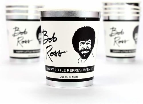 Bob Ross Classic Birthday Party Supplies Pack | 66 Pieces | Serves 8 Guests Perspective: top
