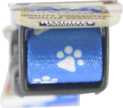 Alliance Large Blue Paw Print Collar Perspective: top