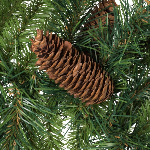 Vickerman Cheyenne Pine Cone Artificial 50 Foot Unlit Holiday Christmas Garland Perspective: top