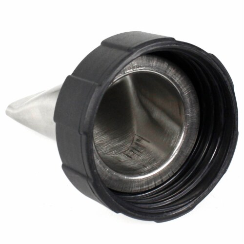 LEM Jerky Cannon Double Slotted Jerky Nozzle 1 3/16 x 3/16 Stainless Steel 468A Perspective: top
