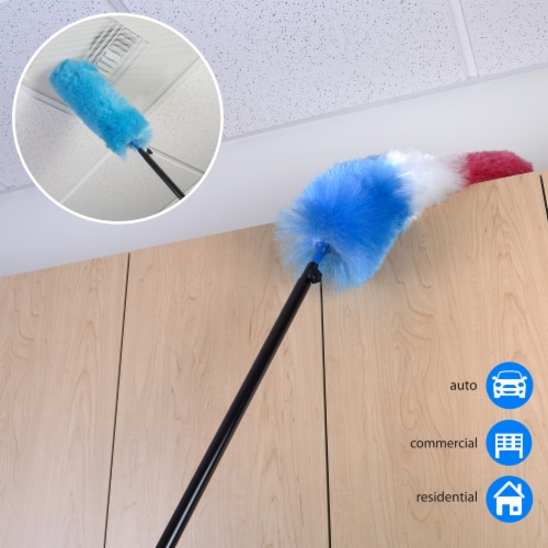 Large Static Duster - 27 Inch Electrostatic Feather Duster with 35 Extension Pole Perspective: top