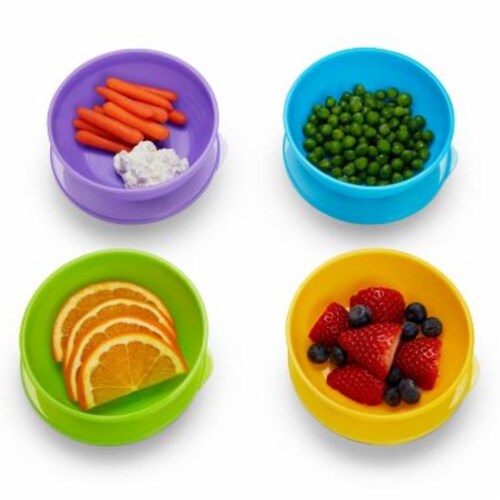 Munchkin Love-a-Bowls™ 10-Piece Bowl and Spoon Set Perspective: top