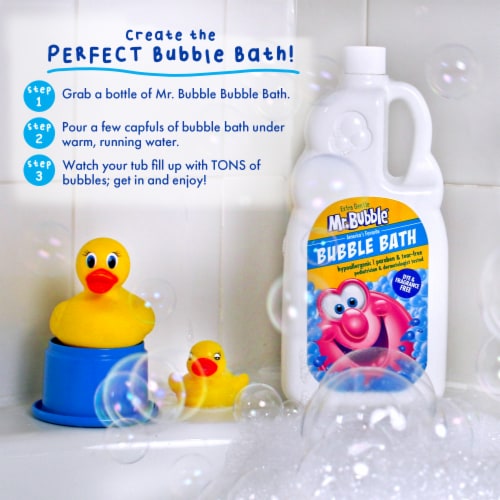 Mr. Bubble Extra Gentle Dye & Fragrance Free Bubble Bath Perspective: top