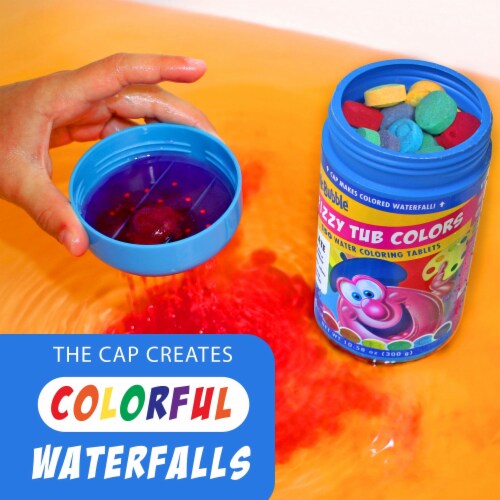 Mr. Bubble Water Coloring Tablets Fizzy Tub Colors Perspective: top