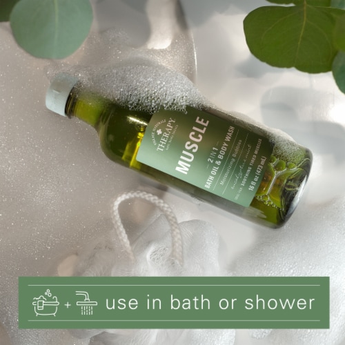Village Naturals Therapy® Aches + Pains Muscle Relief Foaming Bath Oil & Body Wash Perspective: top