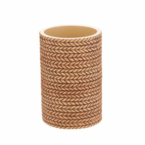 VCNY Home Resin Bathroom Accessory Set - Woven Perspective: top