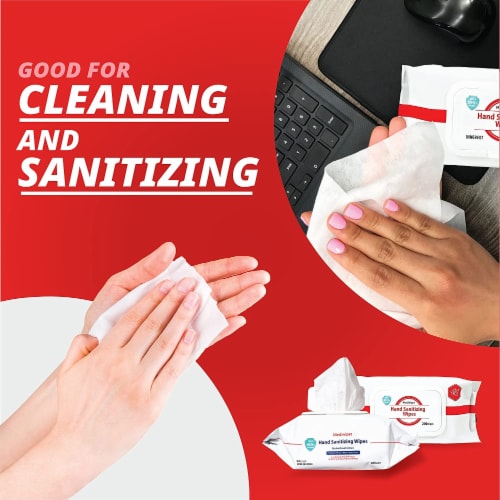 Mediwiper 1200 wipes Antibacterial Alcohol-Free Hand Sanitizer Wipes - 200 Count, 6 Packs Perspective: top