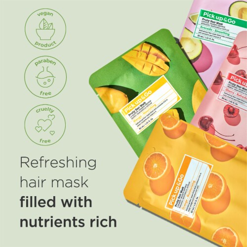 Pick Up & Go 3 Sheets Smoothing Avocado Hair Mask Cap Perspective: top