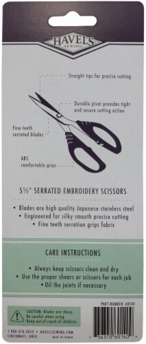 Havel's Sew Creative Embroidery Scissors 5.5 -Serrated Perspective: top