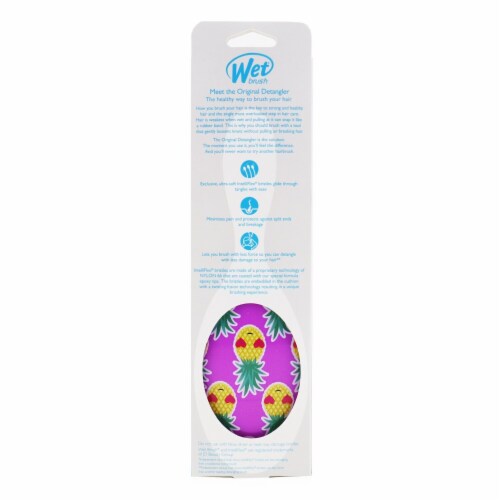 Wet Brush Original Detangler Happy Hair  # Smiley Pineapple 1pc Perspective: top