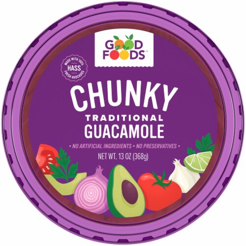 Good Foods Chunky Traditional Guacamole Perspective: top