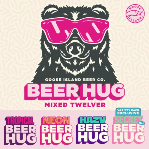 Goose Island Beer Hug IPA Mixed Twelver Perspective: top