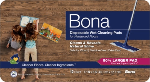 Bona® Express™ Hardwood Floor Disposable Wet Cleaning Pads Perspective: top