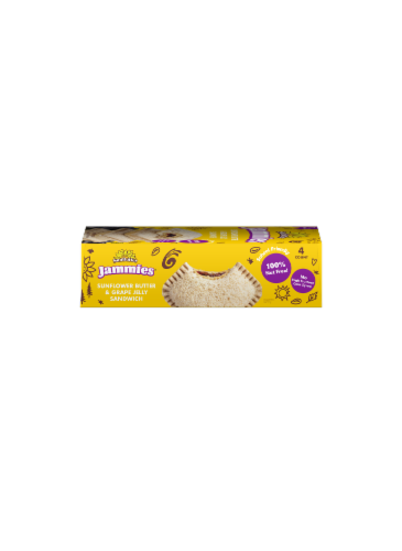 SunButter® Jammies™ Sunflower Butter & Grape Jelly Sandwiches Perspective: top