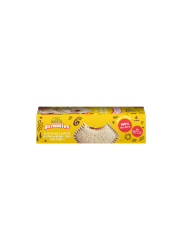 SunButter® Jammies™ Sunflower Butter & Strawberry Jelly Sandwiches Perspective: top