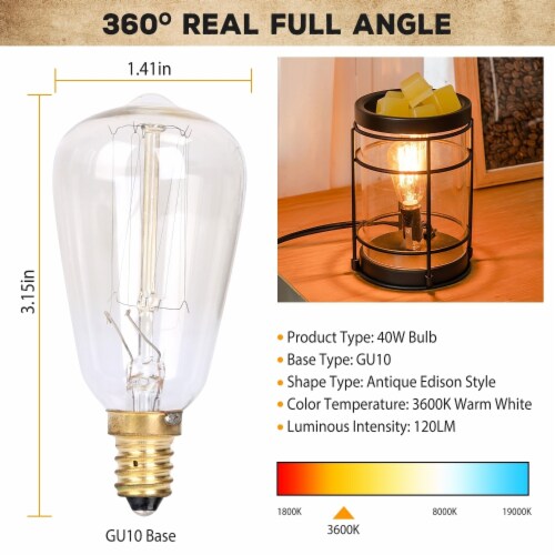 Electric Wax Melt Warmer Vintage Light Bulb Fragrance Candle Warmer For Rustic Office Home W 1 unit Fry s Food Stores