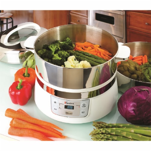 Euro Cuisine 2-Tier Electric Steamer Perspective: top