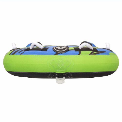 Airhead AHSH-T1 Shield Single Person Towable Inflatable Water Tube w/ 4 Handles Perspective: top