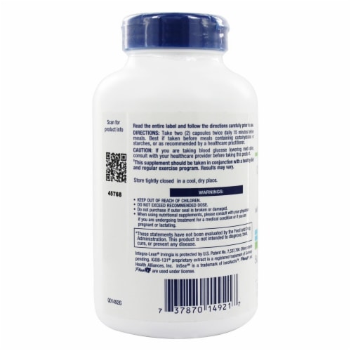 Life Extension® Optimized Mango Irvingia With Phase 3 Mango Calorie Control Complex Capsules Perspective: top