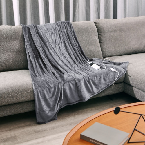 60 X50 Flannel Electric Heated Blanket With 10 Heating Levels Auto Shut Off Flush Heated 50 in x 60 in Fred Meyer
