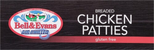 Bell & Evans Frozen Fully Cooked Chicken Patties Perspective: top