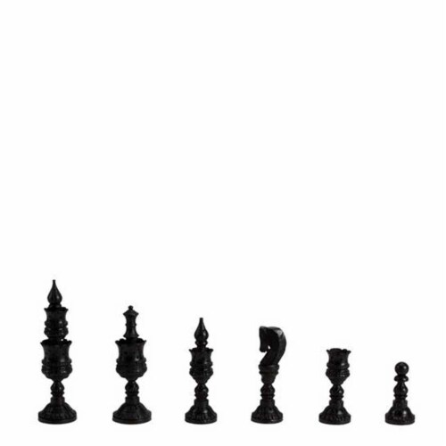 Wooden Indian Artistic Chessmen Perspective: top